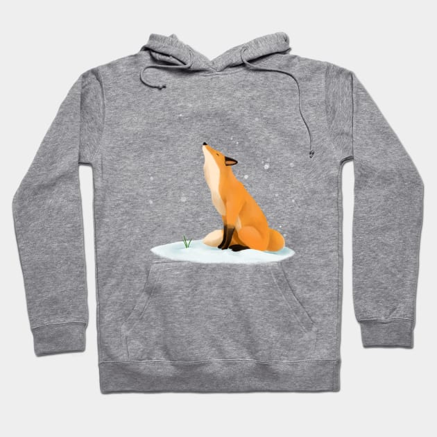 Winter Fox Hoodie by kozinoart